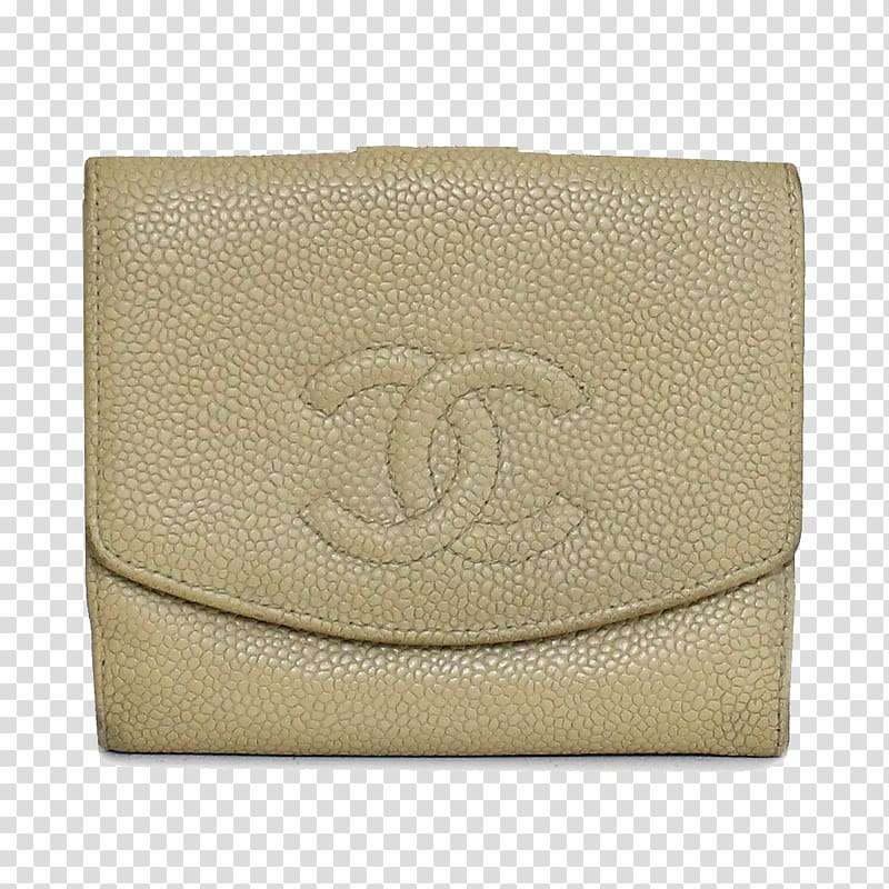 Wallet Leather Coin purse Handbag, Chanel purse beige transparent background PNG clipart