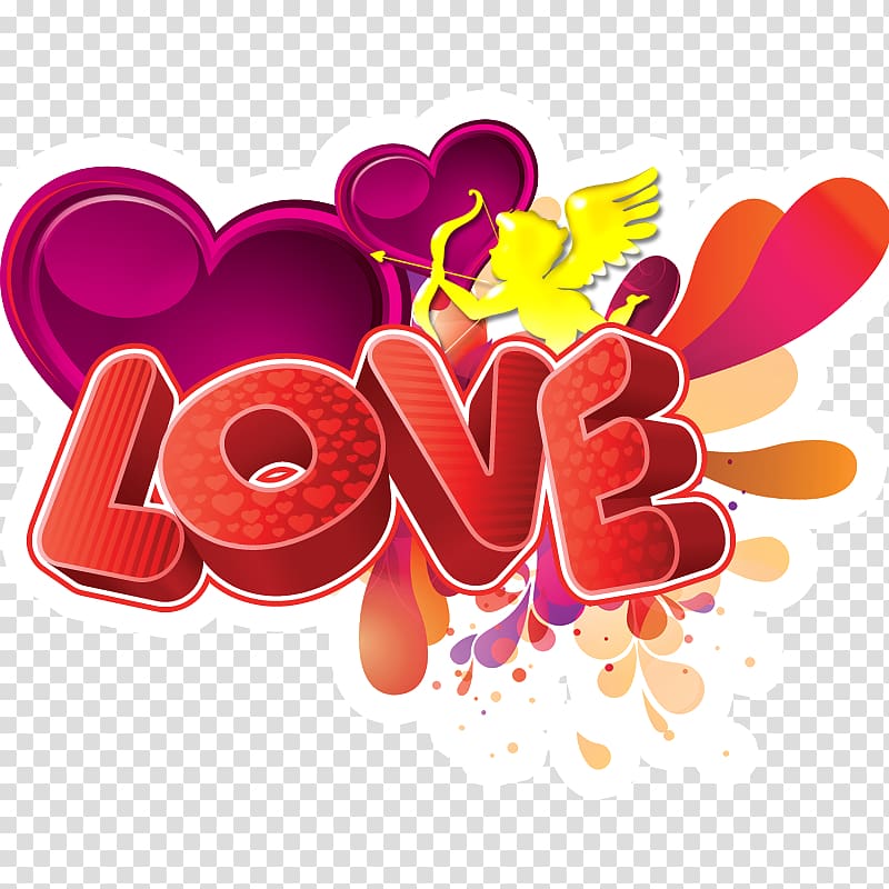 Love English Cupid Art, Love English Word transparent background PNG clipart