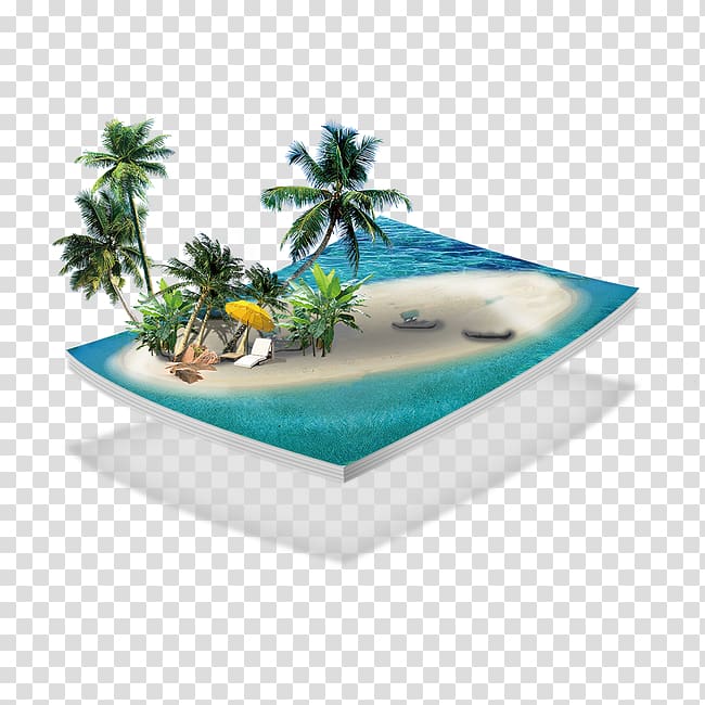 Qiao Island Creativity Shandong Airlines, Seaside coconut trees transparent background PNG clipart