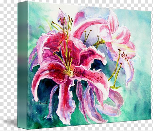 Floral design Lilium Lily 'Stargazer' Flower Painting, stargazer lily transparent background PNG clipart