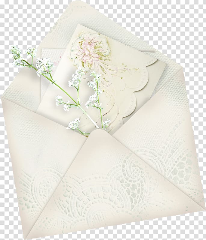white letter envelope with white baby's-breath flower, Paper Envelope Letter, envelope transparent background PNG clipart