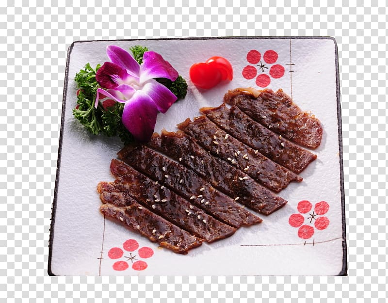 Jerky Flat iron steak Japanese Cuisine Roast beef Beefsteak, Japanese-style beef jerky transparent background PNG clipart