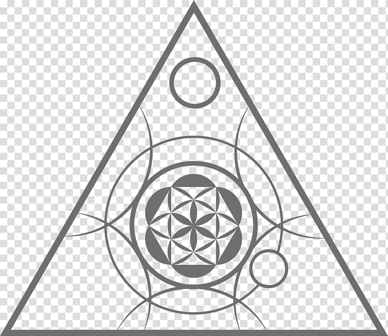 Sacred geometry Triangle Line art, shading symmetrical pattern transparent background PNG clipart
