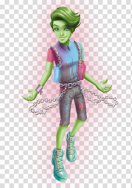 Monster High: Haunted Doll Porter Geiss River Styxx, doll transparent background PNG clipart
