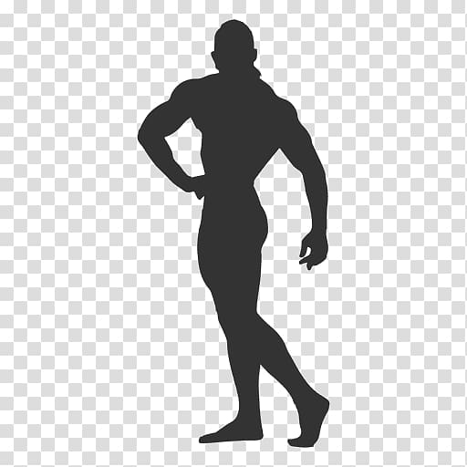 Silhouette Bodybuilding , bodybuilding transparent background PNG clipart