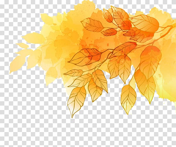 Maple leaf Autumn Gold, Golden autumn leaves transparent background PNG clipart