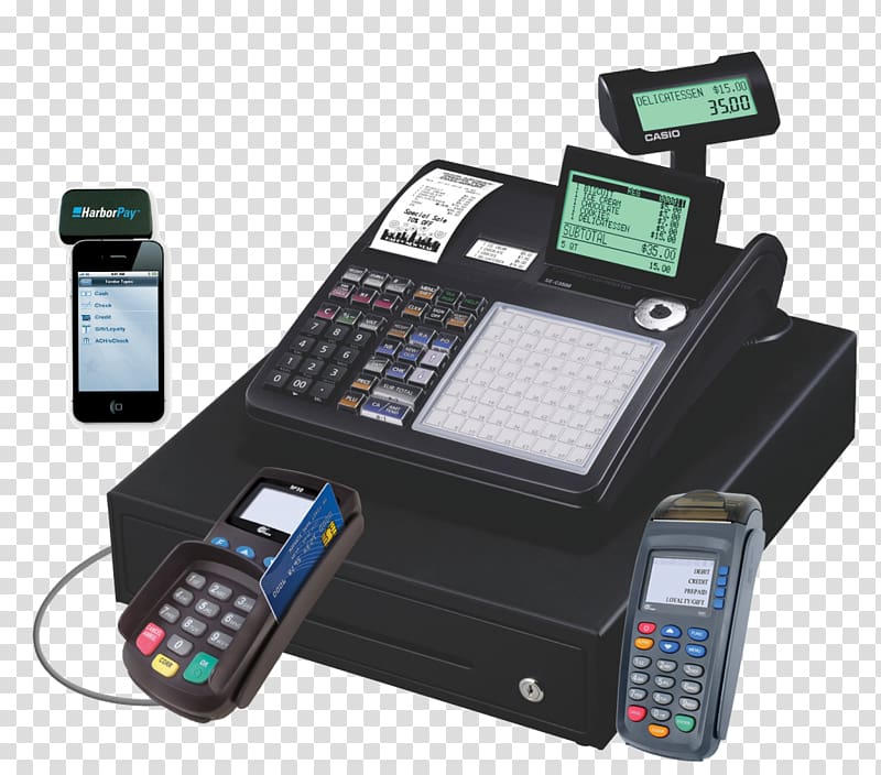 Cash register Business Retail Casio Till roll, cash register transparent background PNG clipart
