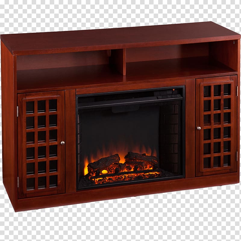Electric fireplace Television Room Furniture, mahogany color transparent background PNG clipart