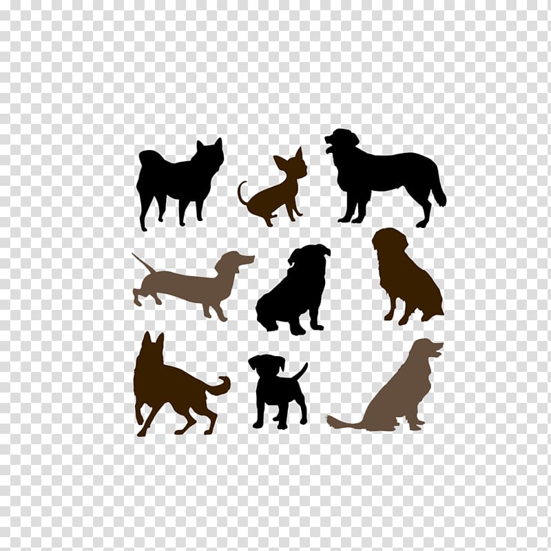 St. Bernard Jack Russell Terrier Puppy Pet, Silhouettes of animals transparent background PNG clipart