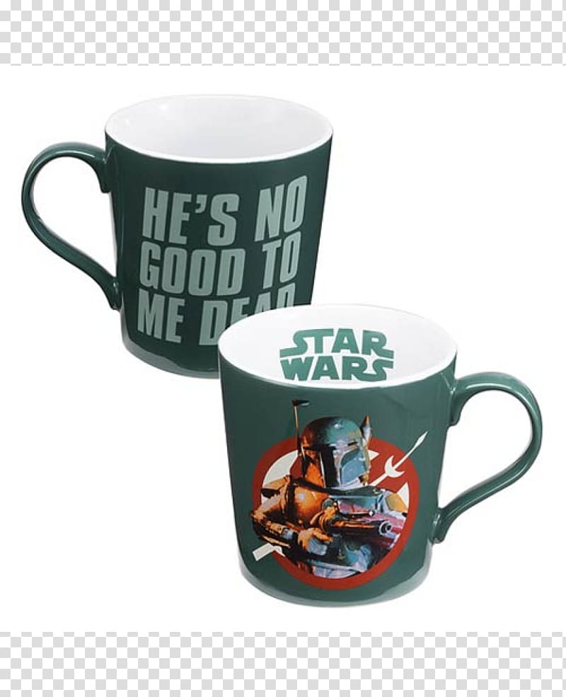 Boba Fett Han Solo Chewbacca C-3PO Anakin Skywalker, mug coffee transparent background PNG clipart