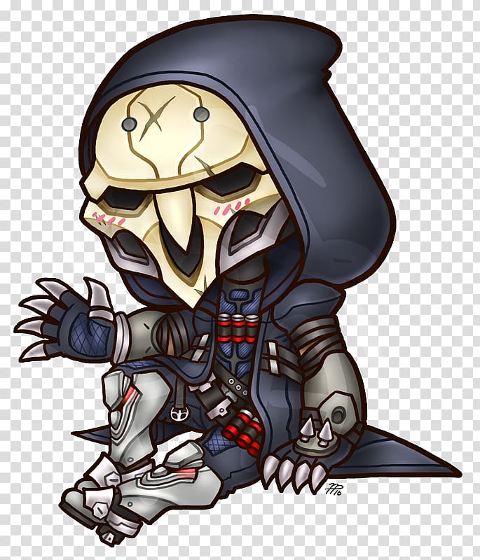 Overwatch Chibi Art REAPER, lovely style transparent background PNG clipart