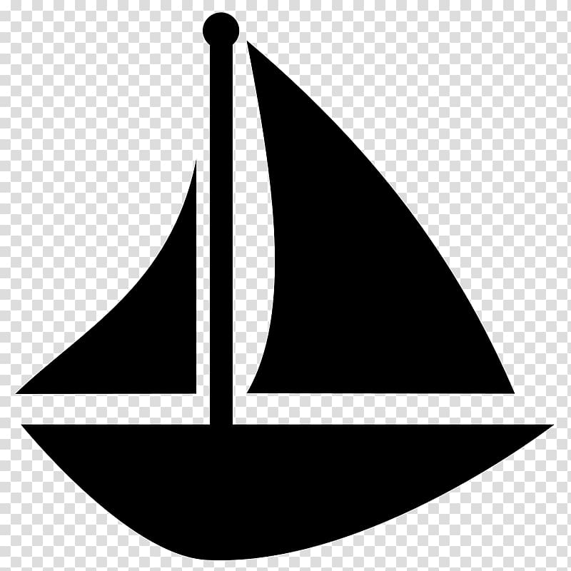 Sailboat Black and white , Small Boat transparent background PNG clipart