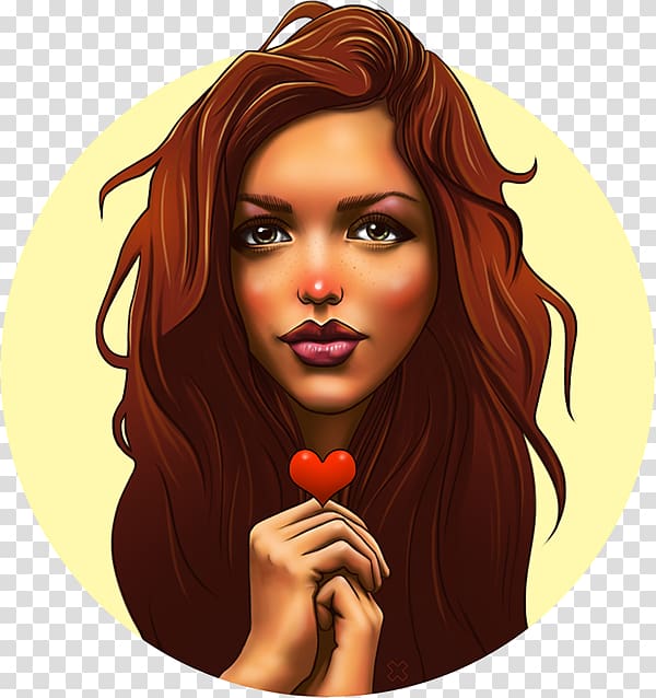 Red hair Hair coloring Pin-up girl Brown hair, hair transparent background PNG clipart