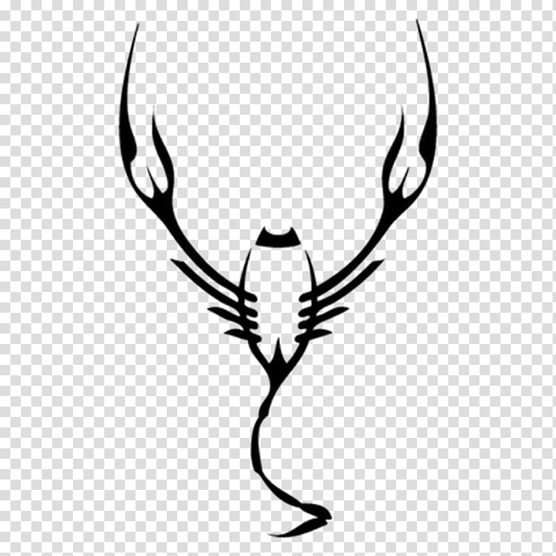 Scorpion Tattoo Black and white Sticker, Scorpion transparent background PNG clipart