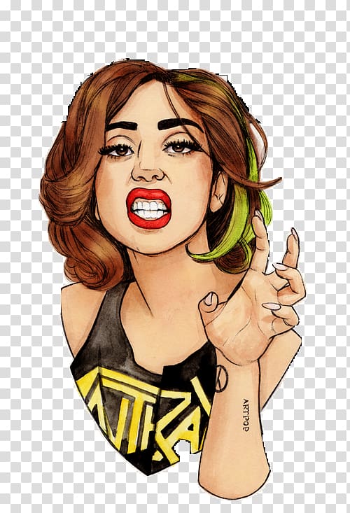Lady Gaga Drawing Born This Way Ball Cartoon The Fame Monster, Pin Up Girl poster transparent background PNG clipart