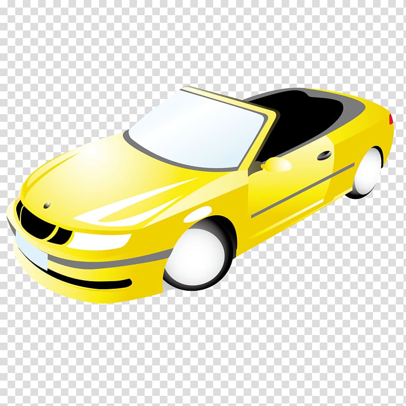 Sports car Auto show Car door, Yellow sports car transparent background PNG clipart