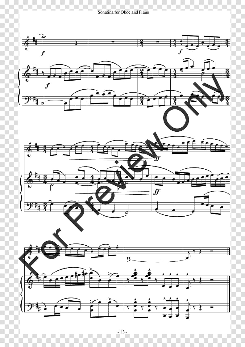 Sheet Music Violin ABRSM J.W. Pepper & Son, oboe transparent background PNG clipart
