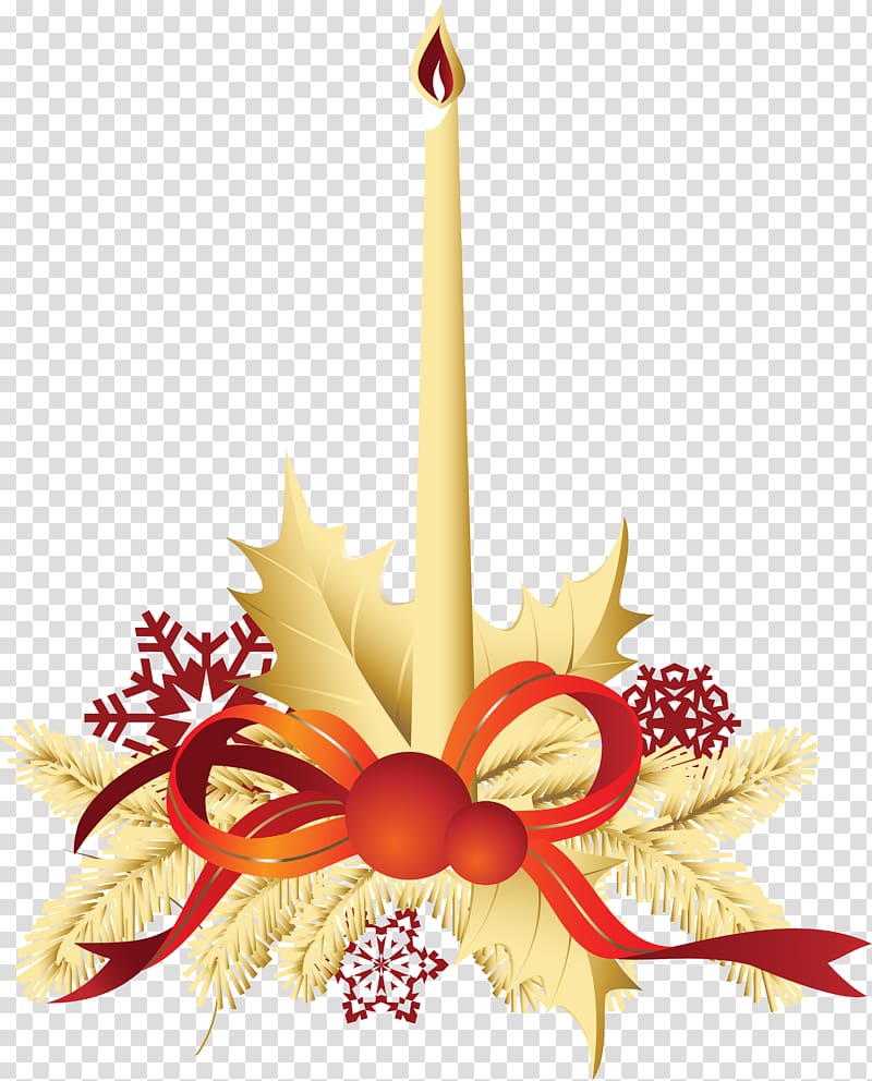 Candle Christmas ornament New Year , Candle transparent background PNG clipart