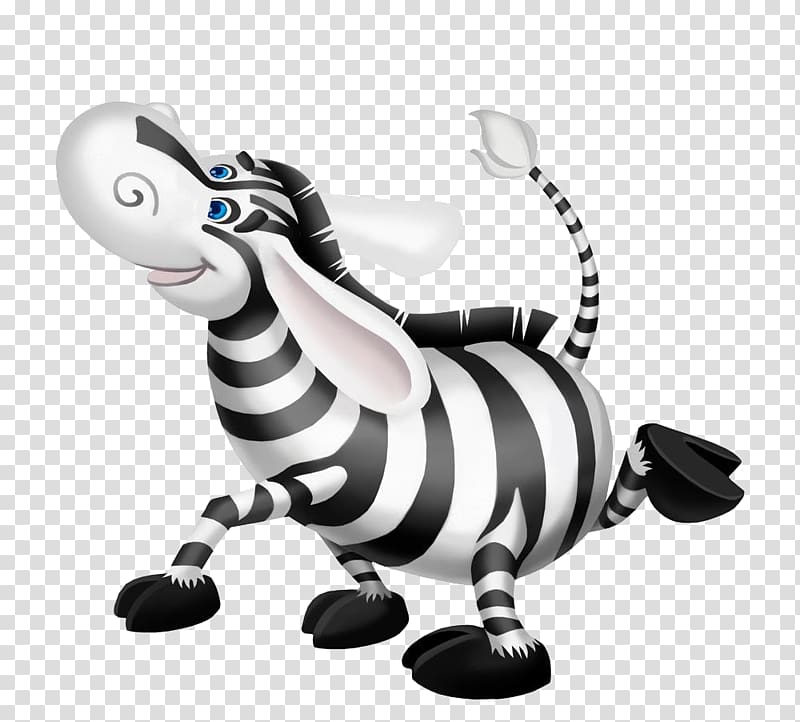 Zebra Cartoon Illustration, Hand-painted zebra transparent background PNG clipart