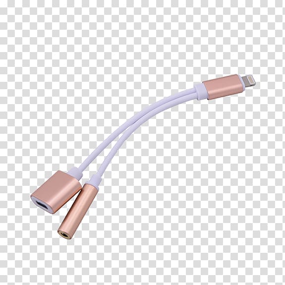 Coaxial cable Apple iPhone 7 Plus Lightning Electrical cable Battery charger, lightning transparent background PNG clipart