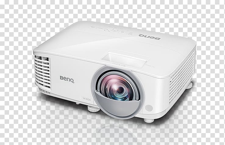 BenQ MW826ST 3400-Lumen WXGA Short-Throw DLP Projector Multimedia Projectors Digital Light Processing Wide XGA, projection room transparent background PNG clipart