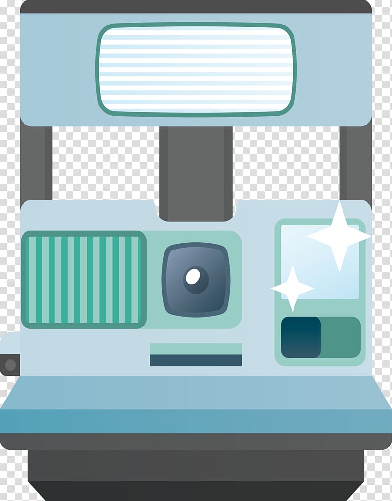 Polaroid Corporation Camera, Blue Polaroid camera transparent background PNG clipart