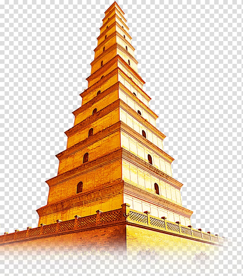 Giant Wild Goose Pagoda Small Wild Goose Pagoda Temple Buddhism, pyramid transparent background PNG clipart