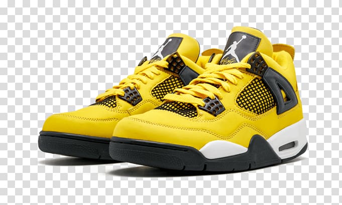 Air Jordan Mens 4 Ls Nike Mens Air Jordan 4 Lightning, new kd shoes 2017 transparent background PNG clipart