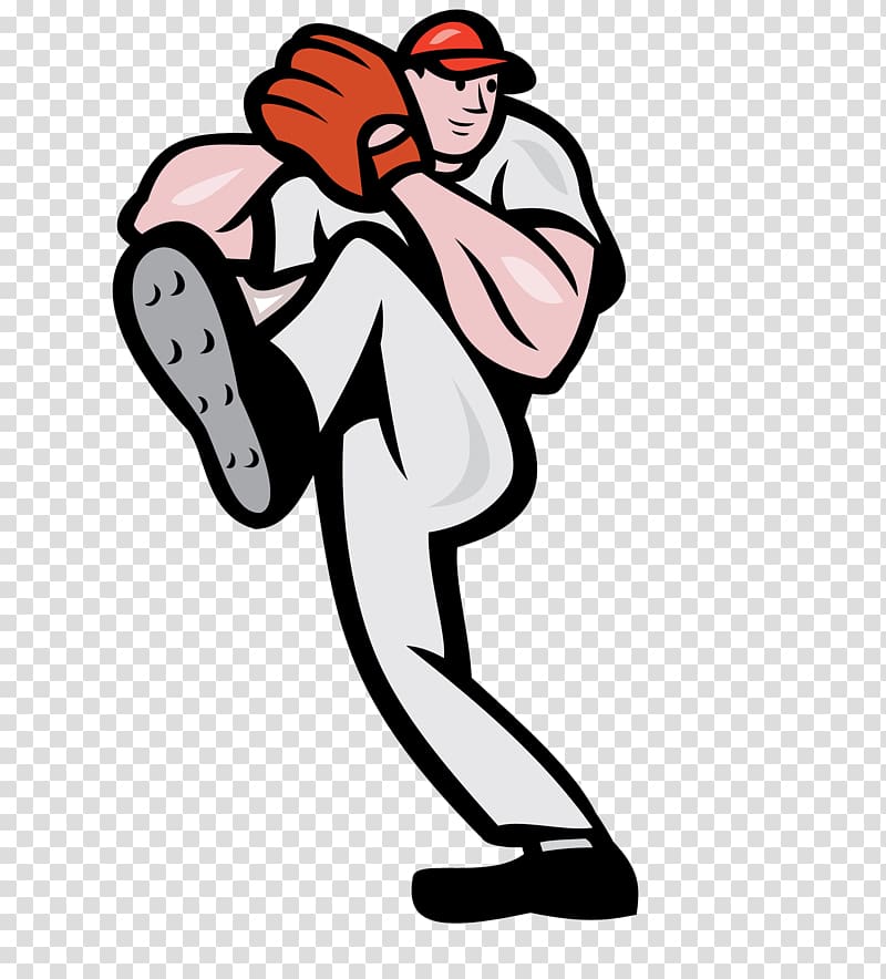 Pitcher Baseball Cartoon Illustration, Cartoon baseball cartoon transparent background PNG clipart