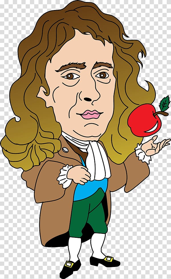 man portrait, Isaac Newton Newtons laws of motion , Newton transparent background PNG clipart