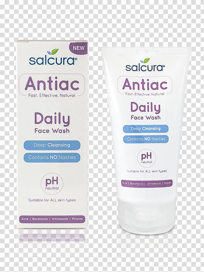 Salcura Antiac DAILY Face Wash Lotion Cream Cleanser, deep sea minerals transparent background PNG clipart