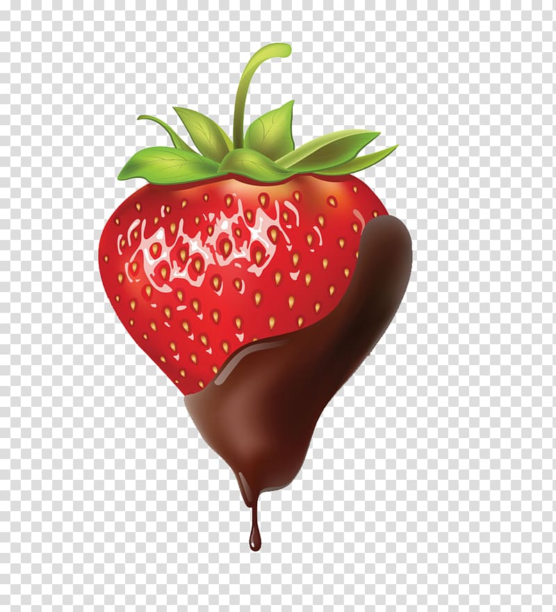 Milk Cream Strawberry pie, Chocolate Strawberry on transparent background PNG clipart