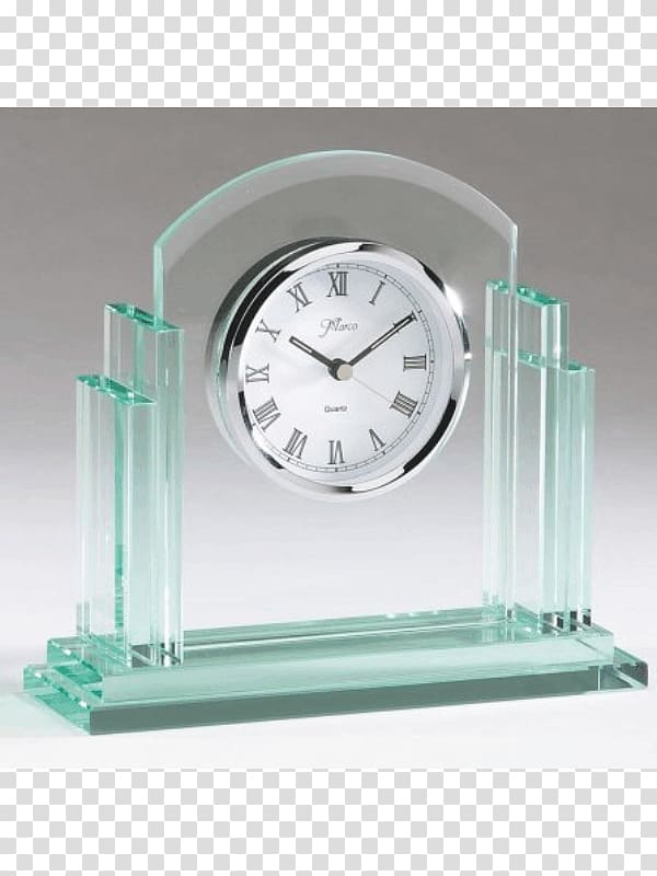Quartz clock Lead glass Crystal, glass plaque transparent background PNG clipart