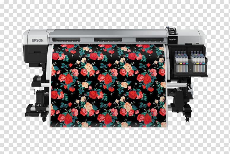Dye-sublimation printer Epson Textile Inkjet printing, printer transparent background PNG clipart