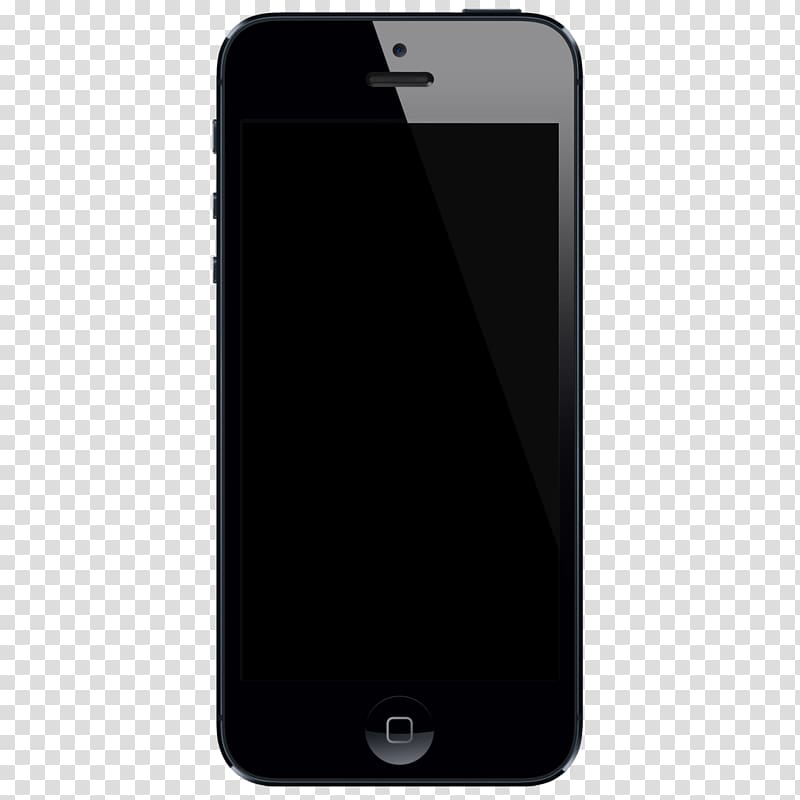 black iPhone 5 displaying black screen, iPhone 5s iPhone 4S iPhone 6 IPhone 8 Plus, Black Iphone 7 transparent background PNG clipart