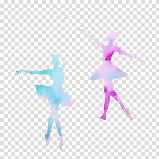 Ballet Dancer Silhouette, Silhouette of two ballet transparent background PNG clipart