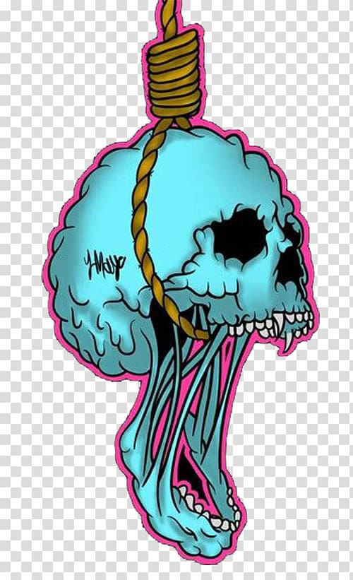 Bone Rope Skull, Rope hanging skull bones transparent background PNG clipart