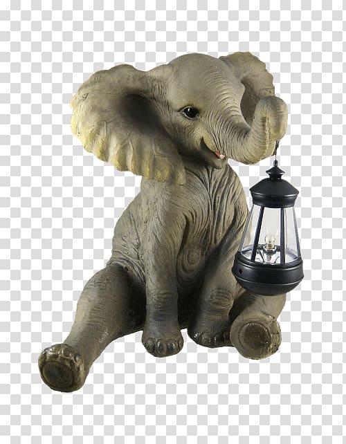 African elephant Garden ornament Lantern, elephant transparent background PNG clipart