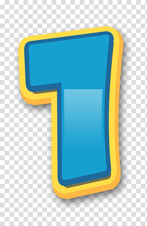 illustration of number 7 with yellow outline, Number Patrolling Alphabet Letter, Paw Patrol Tower transparent background PNG clipart