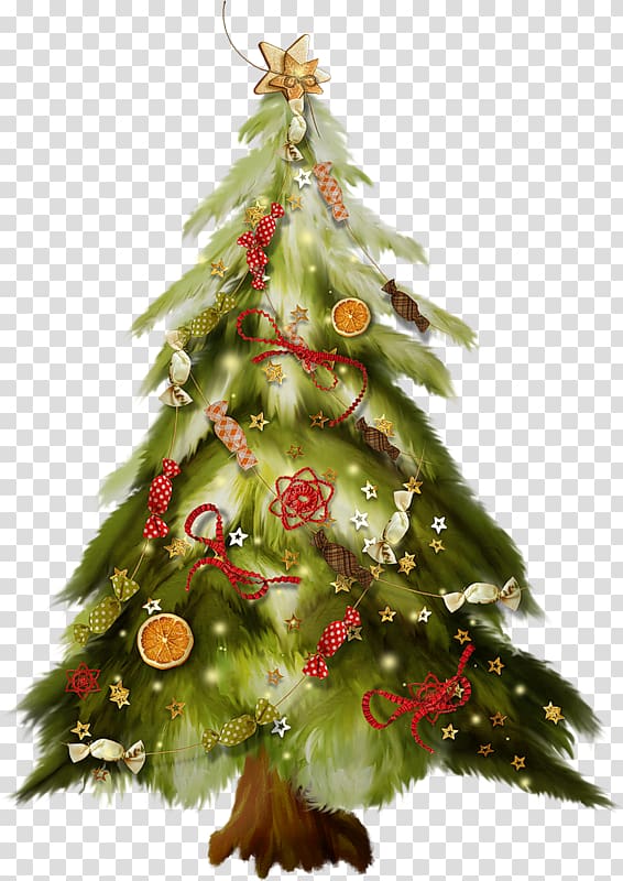 Santa Claus Christmas tree Gift, Christmas tree festival transparent background PNG clipart
