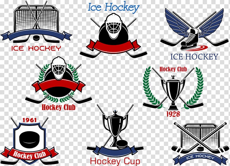 Ice hockey equipment Hockey stick Hockey puck, Hockey logo transparent background PNG clipart