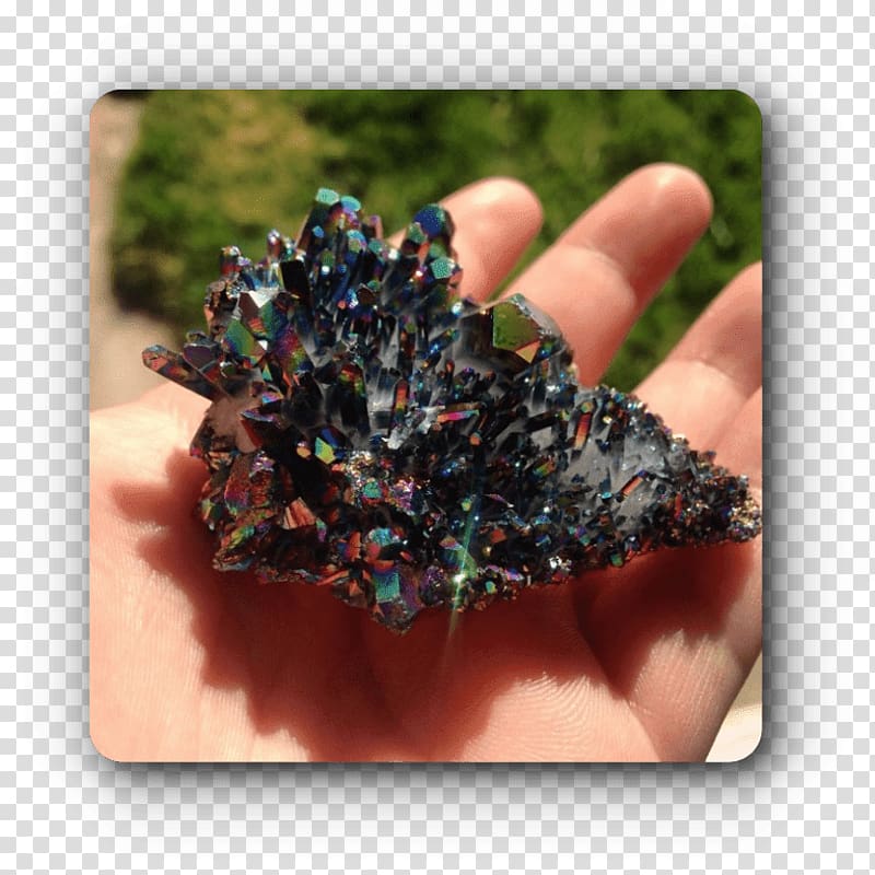 Mineral Rock Gemstone Metal-coated crystal Kyanite, rock transparent background PNG clipart