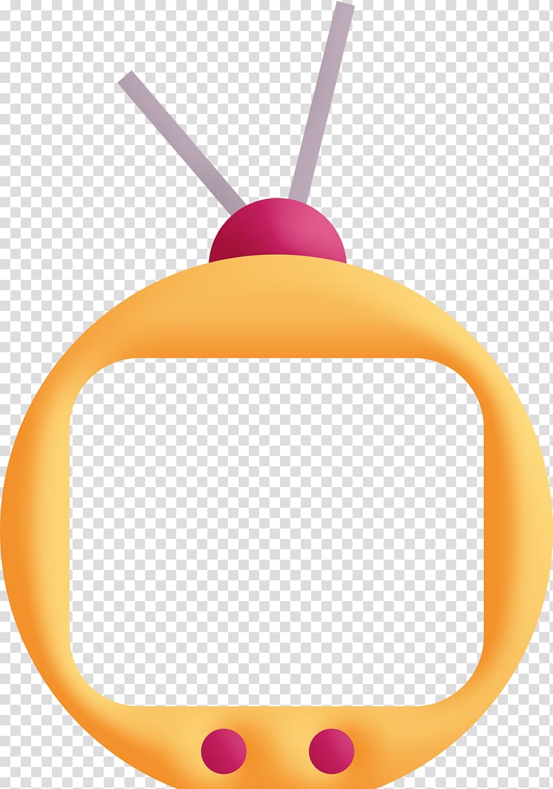Television antenna, Yellow Antenna Television transparent background PNG clipart