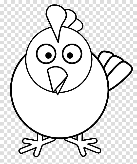 cute chicken clipart black and white