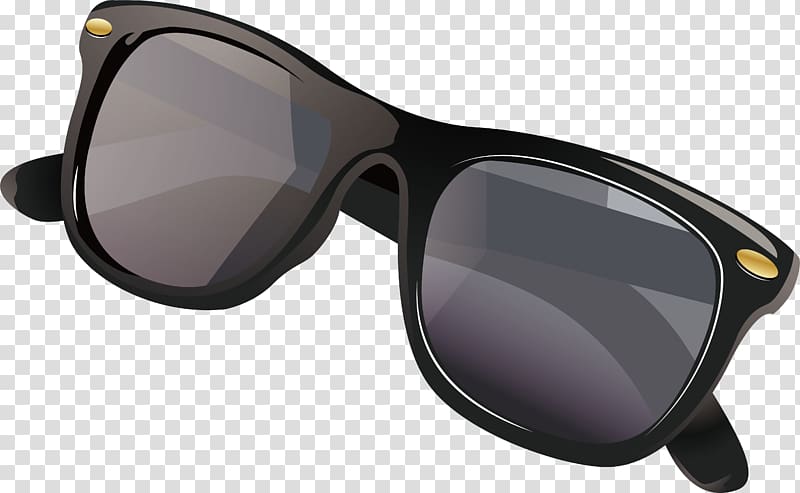 Goggles Sunscreen Sunglasses, Black sunglasses transparent background PNG clipart