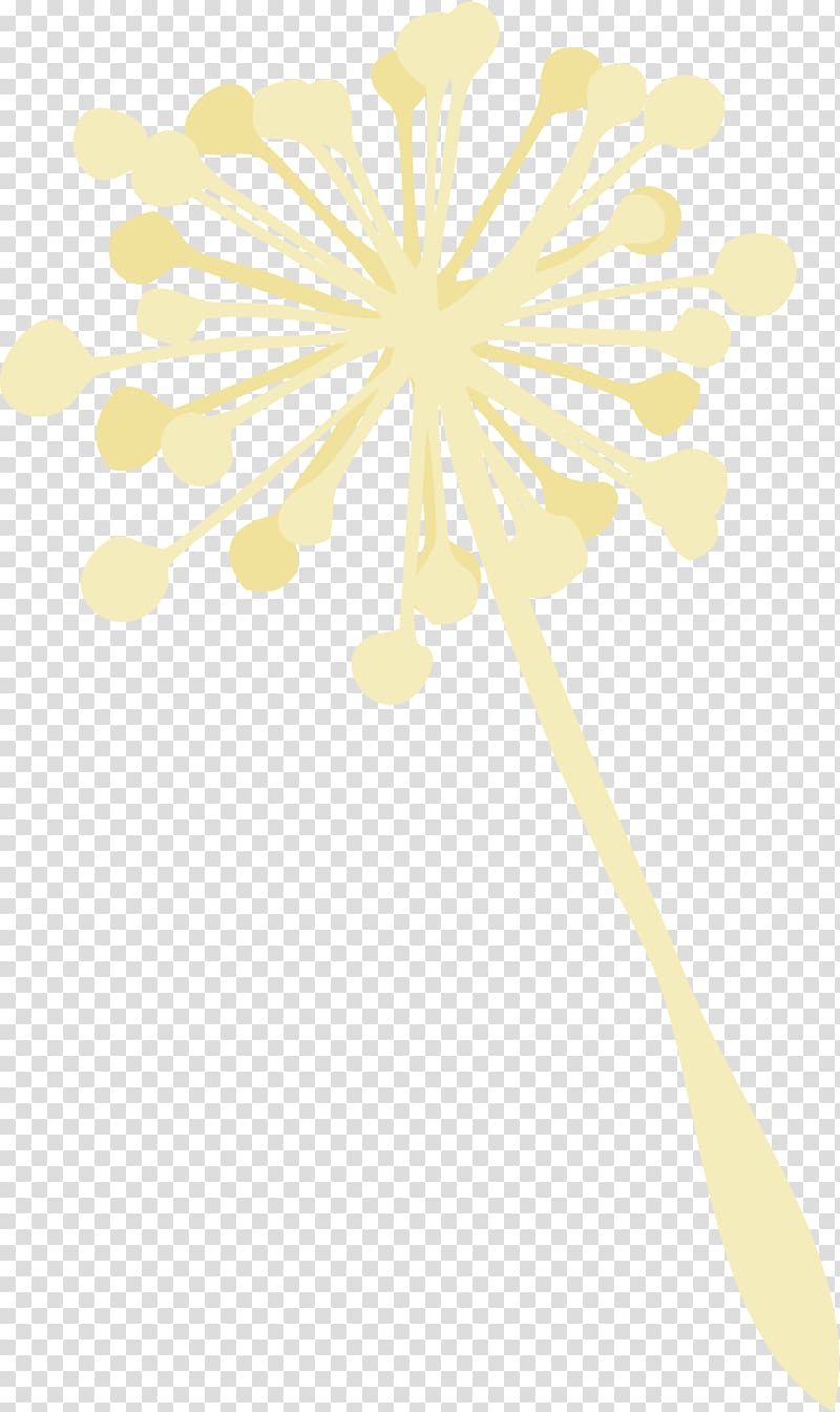 Dandelion Illustration, Hand painted yellow dandelion transparent background PNG clipart