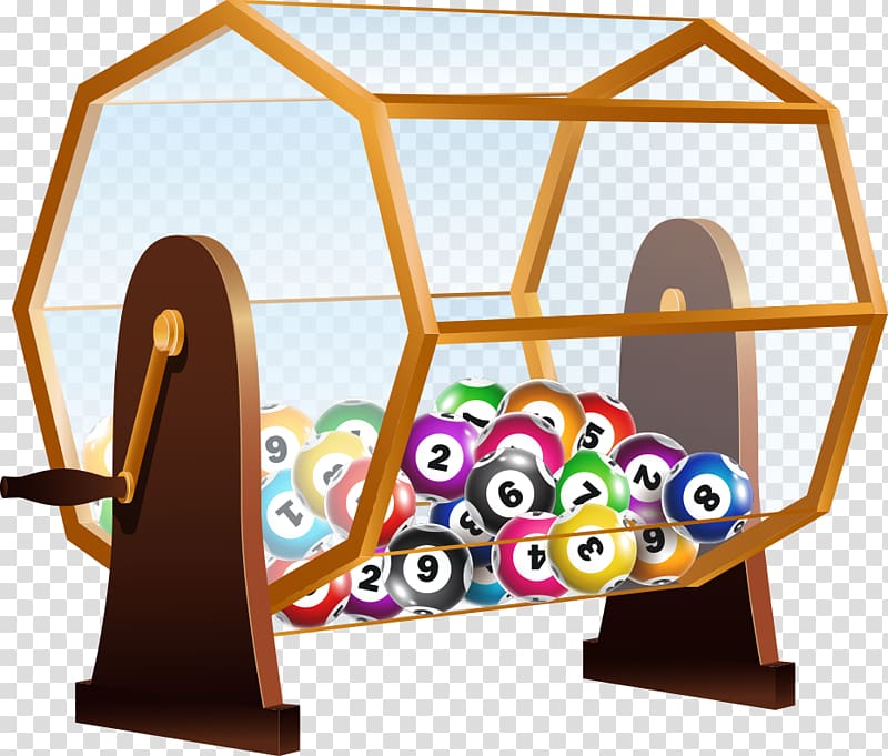 brown bingo roulette , Lottery machine Illustration, glass box of colored b...