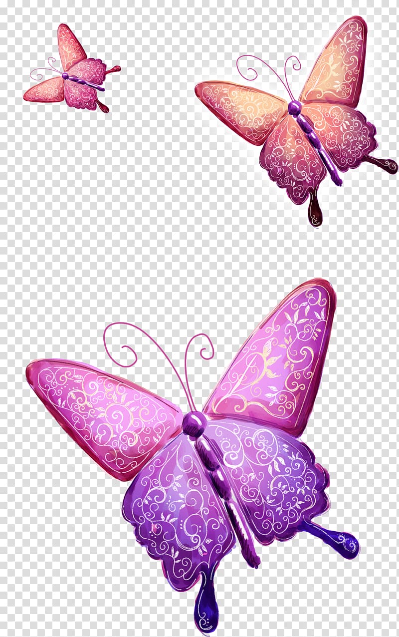 Flower Floral design Painting Illustration, butterfly transparent background PNG clipart