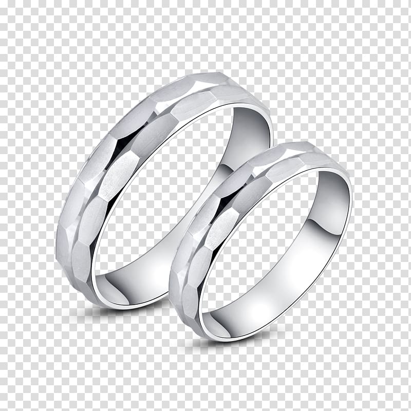 Earring Wedding ring Diamond, Couple rings transparent background PNG clipart