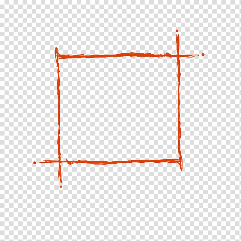square red frame illustration, Chalk Film frame , Orange chalk frame pattern transparent background PNG clipart